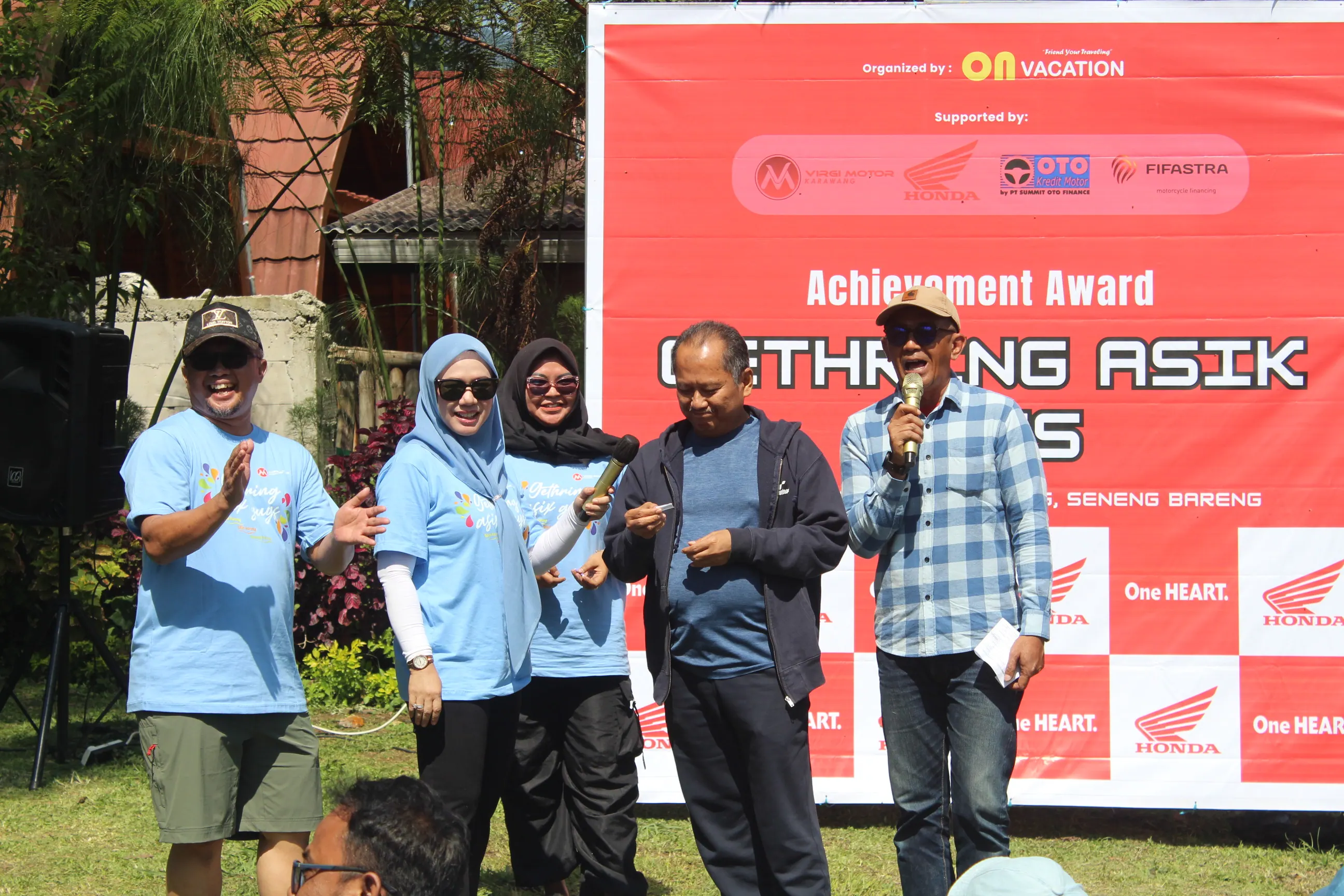 Sesi penghargaan dalam gathering Honda di Pangalengan